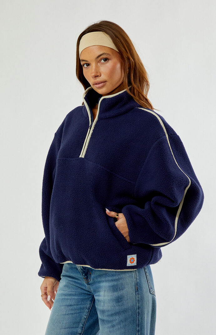 Rhythm Camp Half Zip Sherpa Pullover Sweatshirt | Pacsun