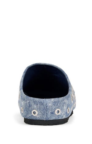 Women's Denim Marsha Grommet Flat Mules image number 3