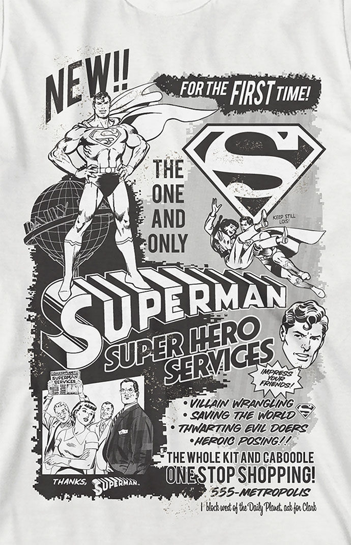 Retro superman outlet t shirt