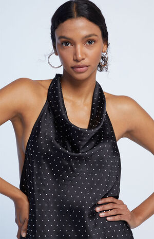 Feather Halter Mini Dress image number 2