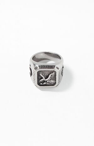 Silver Eagle Signet Ring image number 1