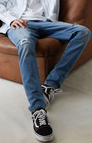 Comfort Stretch Indigo Skinny Jeans image number 3