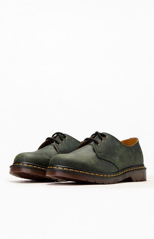 Green 1461 Crazy Horse Leather Shoes image number 2