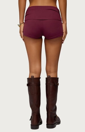 Rusana Swirl Ruched Micro Shorts image number 3