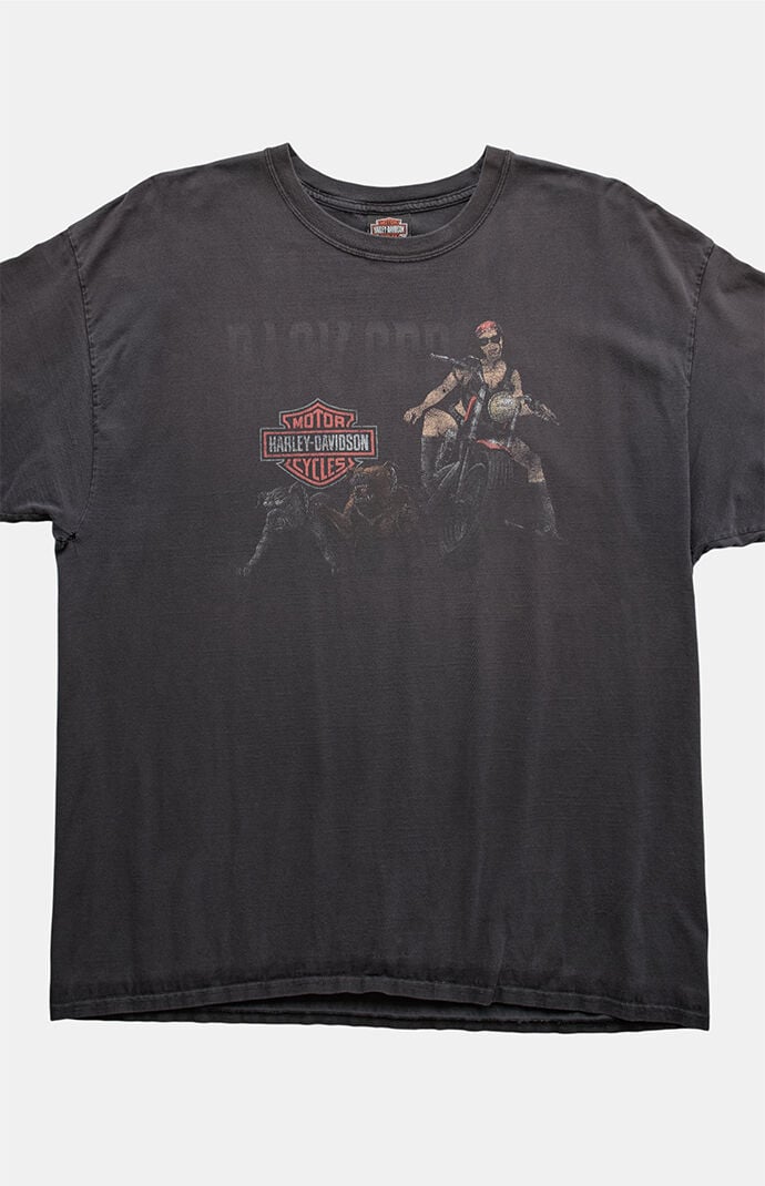 PS VINTAGE Charcoal 2000s Harley Davidson Graphic T-Shirt