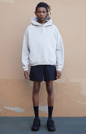 Gray Vintage Wash Heavyweight Oversized Fleece Hoodie image number 6