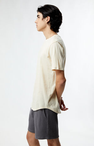 Cream Basic Scallop T-Shirt image number 2