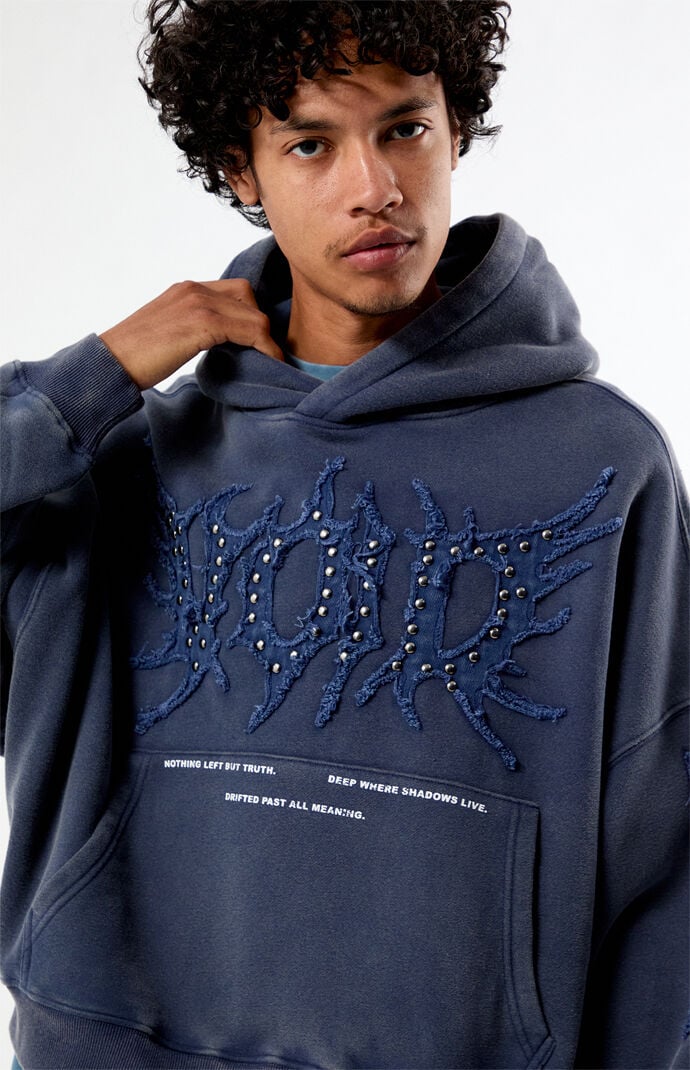 Pacsun Void Raw Applique Cropped Hoodie