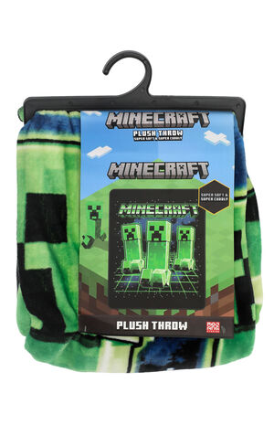 Digital Print Minecraft Creepers Throw Blanket image number 2