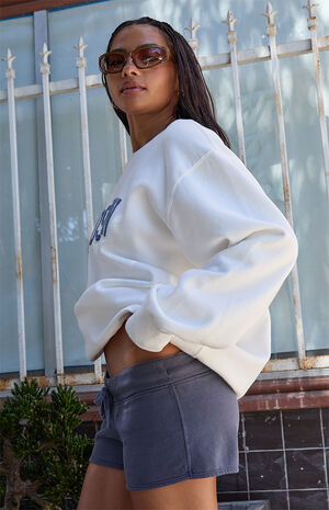 Navy Low Rise Sweat Shorts image number 3
