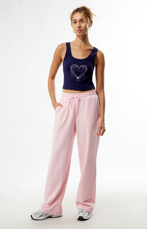 Solid Color Baggy Sweatpants image number 1