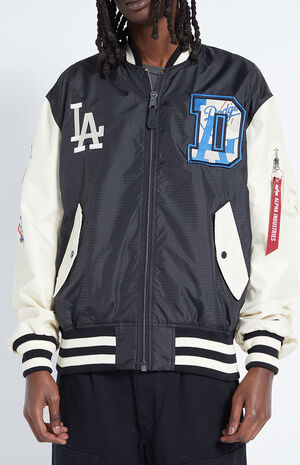 LA Dodgers World Series Reversible Bomber Jacket image number 5