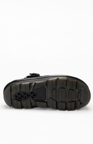 Black&nbsp;Zebzag&nbsp;Quilted Canvas&nbsp;Slingback Platform Mules image number 4