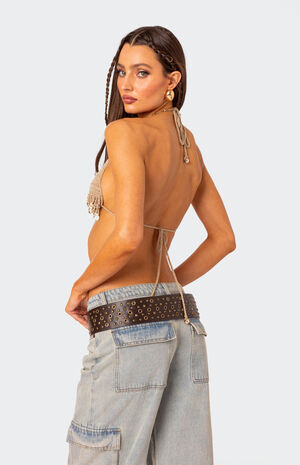 Aruba Beaded Crochet Bra Top image number 5