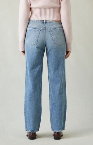 Jordyn Low Rise Straight Leg Jeans Stretch Medium Indigo Jordyn Low Rise Straight Leg Jeans Stretch Medium Indigo image number 4