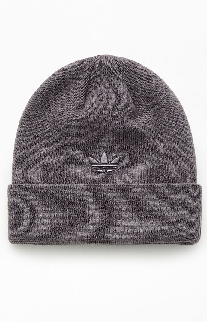 adidas Gray Offset 3-Stripes Beanie