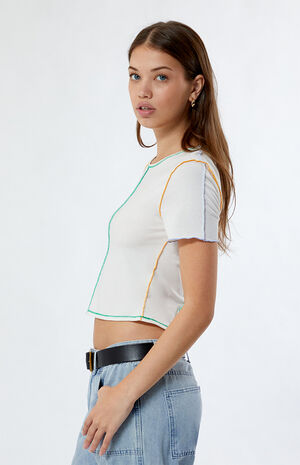 Kacey Gardenia Cropped T-Shirt image number 2