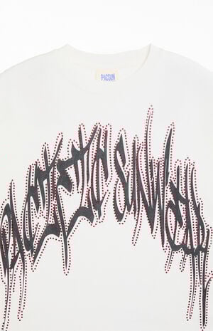 White Handstyles Rhinestone T-Shirt image number 2