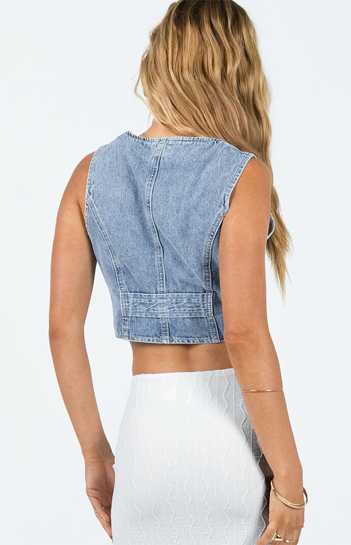 Princess Polly Burrows Denim Vest | PacSun