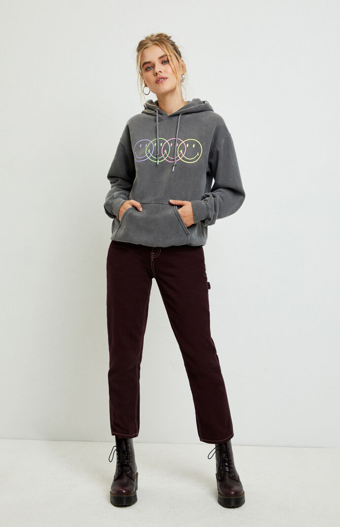 Pacsun smiley top face hoodie