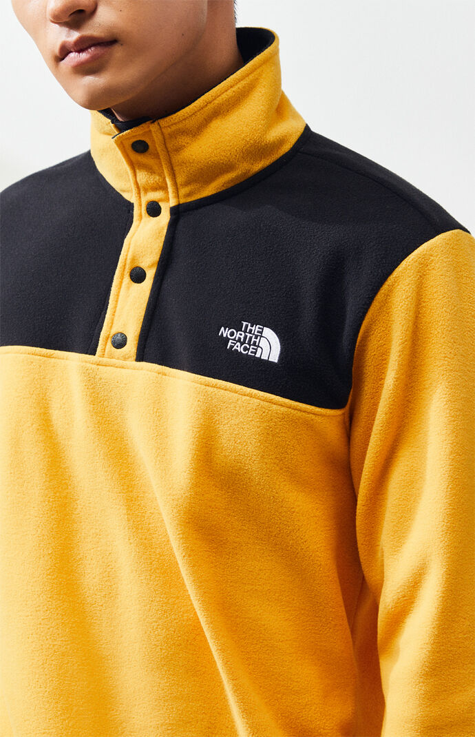 Yellow Glacier Snap-Neck Pullover