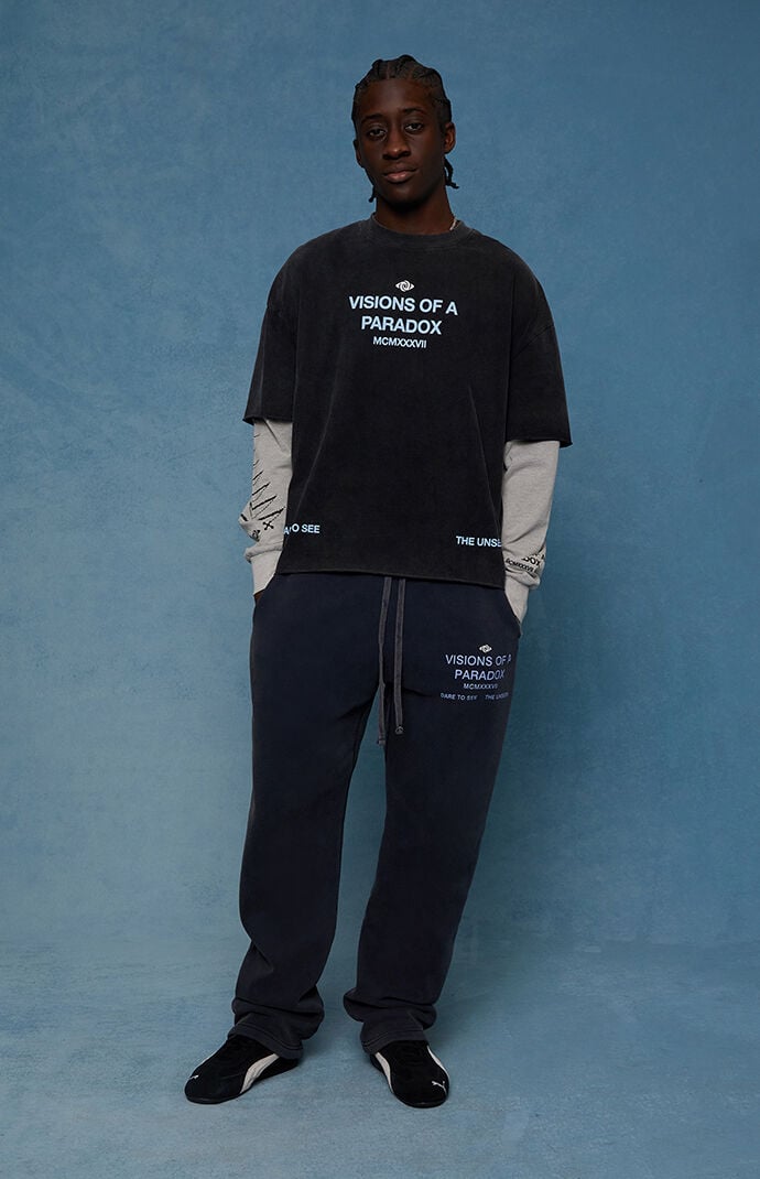 Pacsun Visions Of A Paradox Fleece Baggy Sweatpants