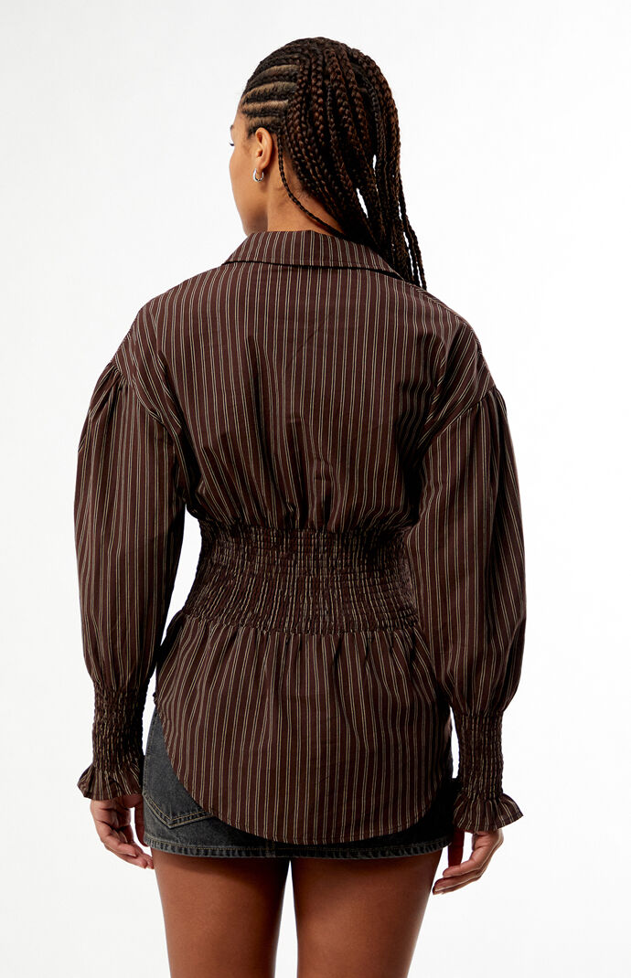 Daisy Street Dash Striped Long Sleeve Shirt