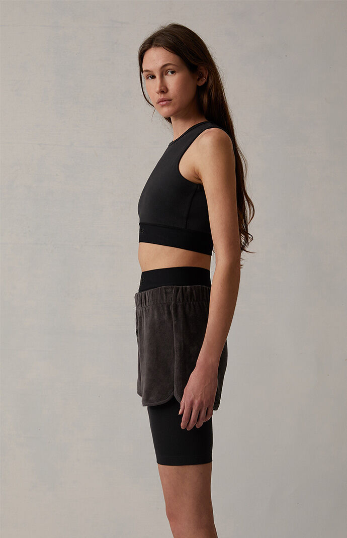 【FOG Essentials】Essentials Women's Velour Beach Short Essentials Women's Velour Beach Short - Iron – Feature