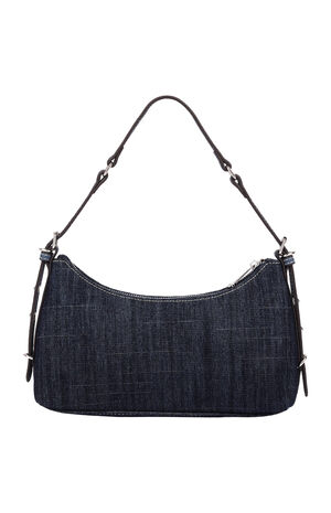 Triple Straps Dark Denim Shoulder Bag image number 4