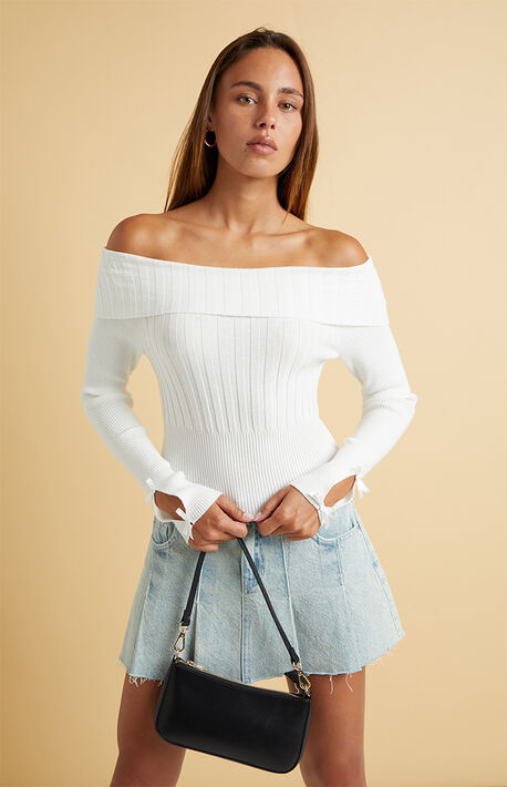 Long Sleeve One Shoulder Sweater