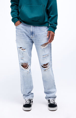 Light Indigo Baggy Rigid Jeans Light Indigo Baggy Rigid Jeans image number null