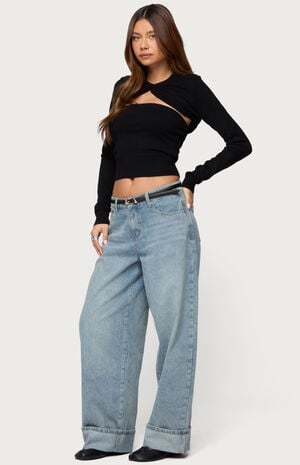 Knit Two Piece Shrug & Tube Top image number 4