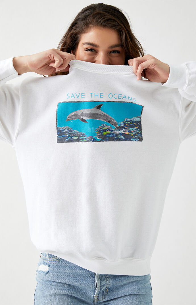 Save The Oceans Crew Neck Sweatshirt