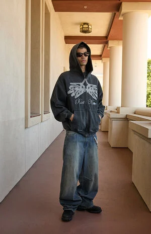 Mason Baggy Barrel Jeans Dark Blue image number 1