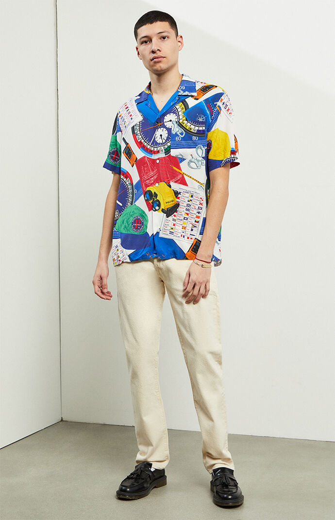 Oceans Challenge Short Sleeve Button Up Shirt