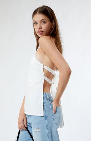 Asymmetrical Tie Back Top image number 1