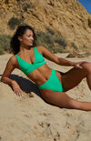Eco Green Kyle Banded Bikini Bottom Eco Green Kyle Banded Bikini Bottom image number null