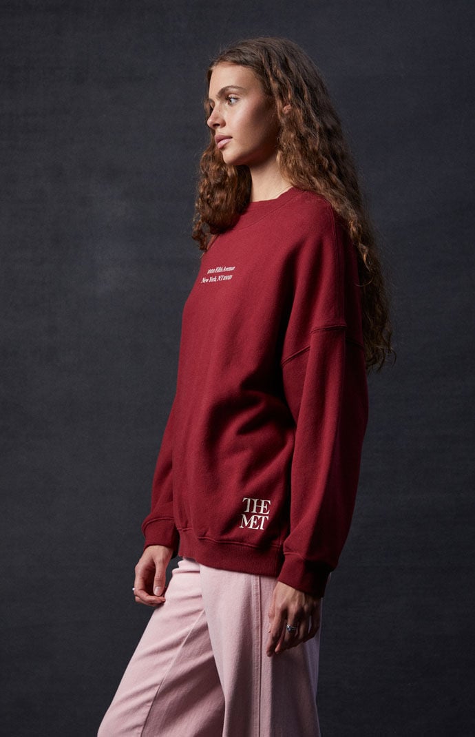 The Met x PacSun Logo Crew Neck Sweatshirt PacSun
