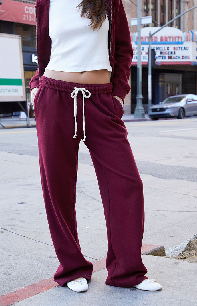 John Galt Burgundy Anastasia Sweatpants PacSun