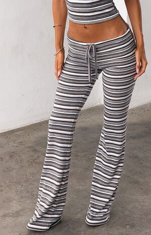 Striped Dillon Lounge Flare Pants image number 1