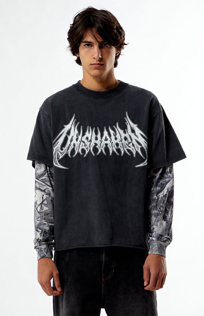 Pacsun Unshaken Cropped Camo 2fer Long Sleeve T-Shirt | PacSun