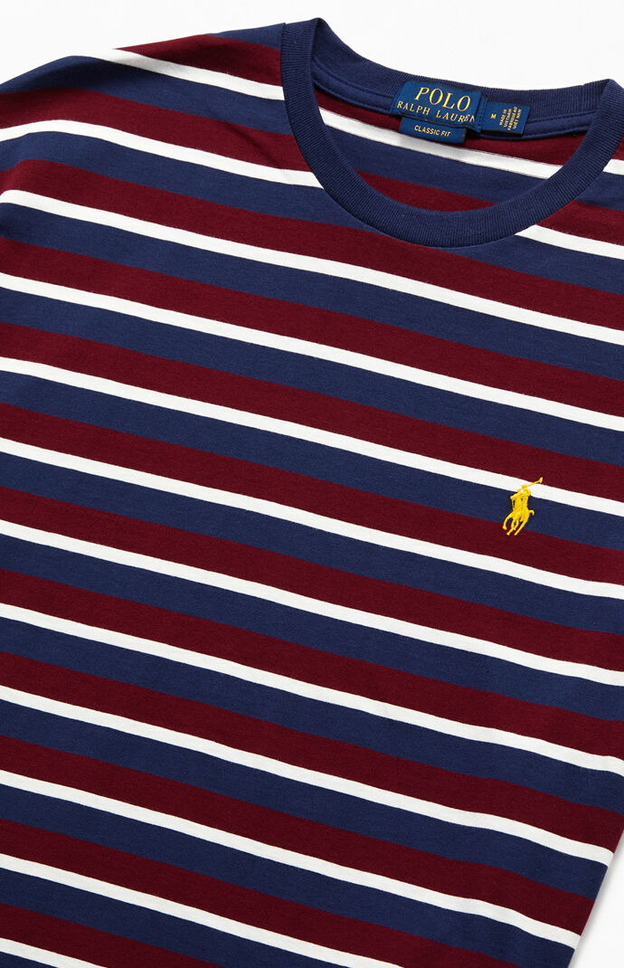 ralph lauren red and white striped shirt