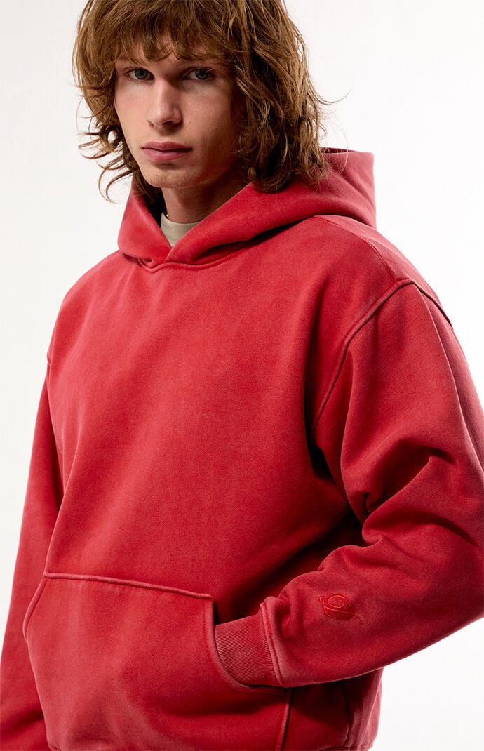 Pacsun Red Snow Wash Hoodie