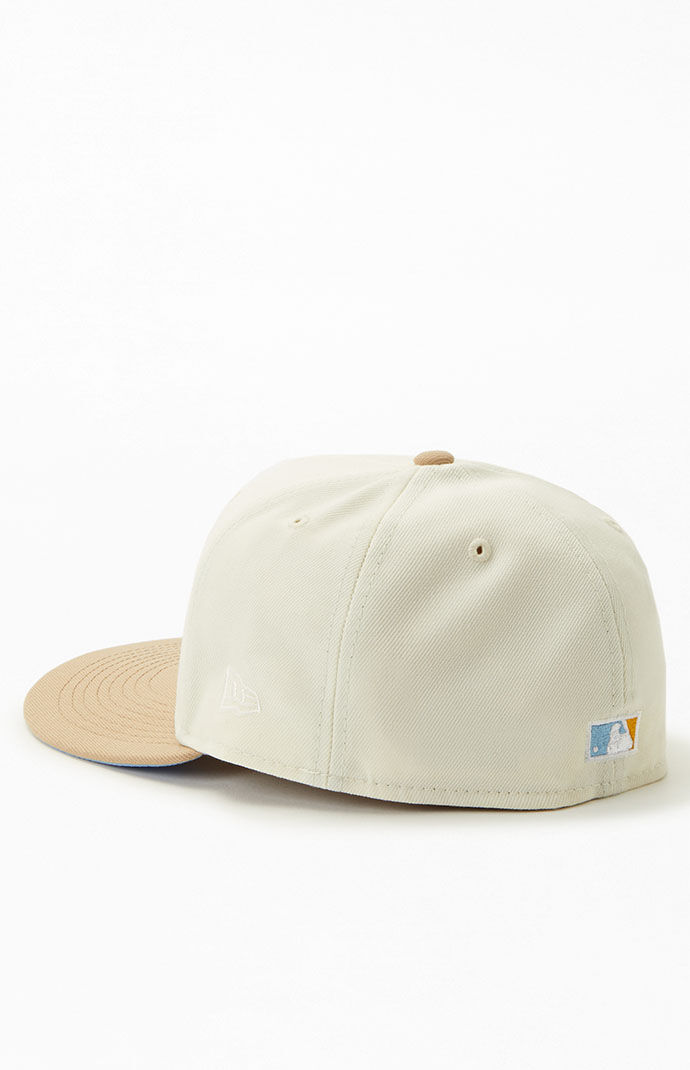 Casquette New Era Fitted Des LA Dodgers - Taille 7 1/2 - Marron Avec Patch World Series 2017 - Occasion