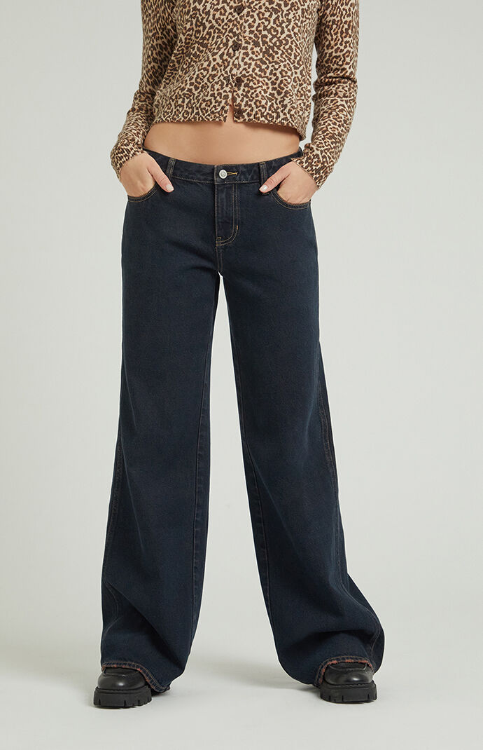 Image: Dark Indigo Low Rise Baggy Jeans