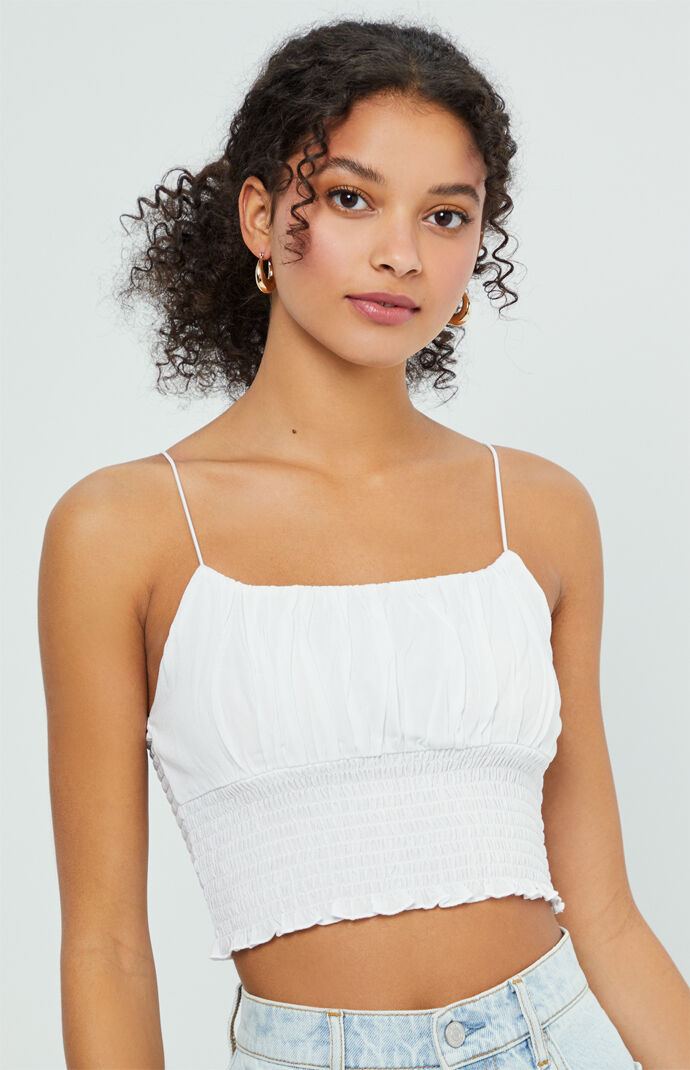 La Hearts Smocked Bodice Cami Top Pacsun