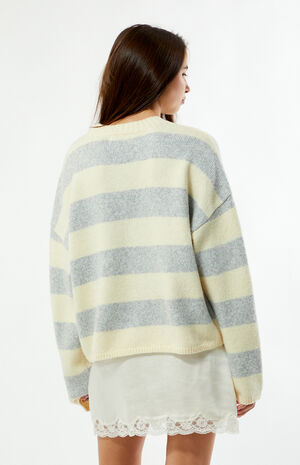 Striped Cozy Crew Neck Sweater image number 4