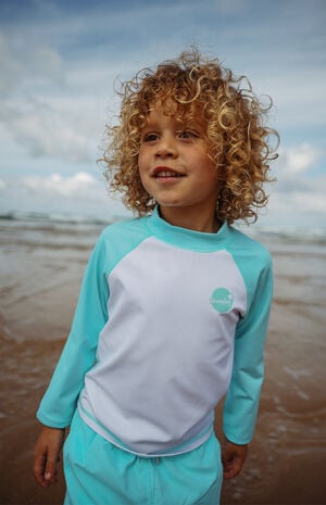 Kids Bacalar Blue Rash Guard image number 4