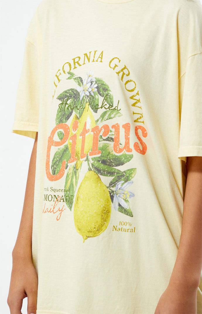 carorie　LIGHT PONTE T-SHIRT LEMON THE T-SHIRT in LEMON TEXTURED COTTON – Lisa Marie Fernandez