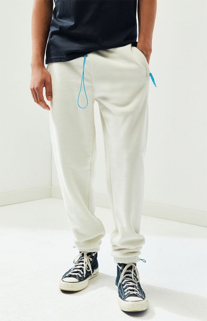 White Fleece Sweatpants